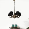 Devansh Gold Antique Wall Mounted Lamp With Black  Cotton Shade
