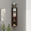 BLUEWUD Adora Engineered Wood Multi-Tier Corner Wall Decor Shelf, Display Rack (Wenge)