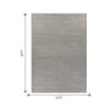 Jaipur Rugs Soft Diamond 6x9 Feet Mineral And Undyed White Wool And Viscose Dhurrie Carpet