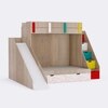 Sleep N SlideBunk Bed 6X5 Drawers On Wheels In Oak and Red Colour66