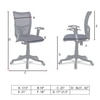 Eexcaeal Mid Back Ergonomic Chair in Black Colour