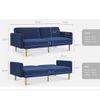 Versatile 3 Seater Sofa Cum Bed In Navy Blue Color