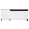 Trudo Modular Shoe Cabinet Combo with 12 Pair Seat Cabinet & 6 Pair Cabinet – Modular Shoe Storage Solution