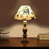 Devansh Multicolor Cotton Table Lamp With  Wood Natural Base (10X18 Inches)-38