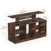 Bevlyn Engineering Wood Floor Standing Tv Entertainment Unit In Brown Maple Finish