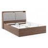 Tyra King Size Bed Box Storage In Classic Walnut Finish