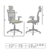 Jeaorda High Back Ergonomic Chair in Pearl Green Colour