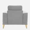 Nency Velvet 1 seater Sofa Grey