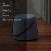 Hoist Collection Light Blue Pouf With Faux Leather Strap