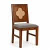 Globally Indian Margaux Solid Sheesham Wood 6 Seater Dining Table Set 6 Chairs Grey