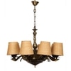 Devansh Gold Antique Wall Mounted Lamp With Off-White Cotton Shade