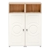 Lofty Medium Wardrobe with Circular Pattern Design for Contemporary Bedroom Spaces