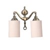 Devansh Metal Electric Wall Light in White Colour with White Shade Count of 2 Lights