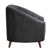 Nilo Velvet 1 Seater Sofa Dark in Grey Colour
