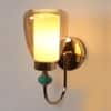 Eliante Bay Iron Wall Light With Glass In Gold Colour