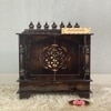 D'Dass White Mdf and Sheesham Wooden Temple For Pooja