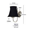 Devansh Steel Wall Mounted Lamp With Black Cotton Shade