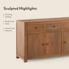 Striado Sideboard in Amber Walnut Finish