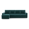 Apollo Sofa (Colour : Malibu, Cushion : Hard, Back Type : High Back, Seating Capacity : Left Aligned 3 Seater + Left Aligned Chaise + Ottoman)