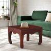 Lyon Sheesham Wood Contemporary Square Coffee Table In Honey Finish