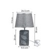 Textured Leaf Table Lamp Grey Nature Inspired