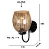 Devansh Metal Electric Wall Light in black Colour with Lavender Shade Count of 1 Light