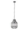 Tindori Clear Crystal With Black Metal Hanging Pendant Light