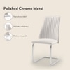 Caribu 4 To 6 Extendable Seater Dining Table With 4 Ingrid Leatherette  Chairs (Finish : White, Chair Colour : White)