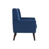 Azriah Boucle Fabric Accent Chair in Blue