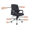 Smart Ergonomic Chair With Breathable Black Mesh Fabric