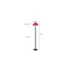 Hans Red Fabric Floor Lamp with Black Iron Base
