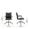 Doe Buck Marlon Modern Black Faux Leather Office Chair