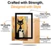 The Castle Decor Funny Black Cat Toilet Paper Wall Art 8x12 Inch