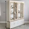 Adurey Solid Wood Crockery Unit in White & Mango Natural