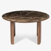 Anish Fusion Solid Wood Nested Coffee Table in Brown Colour