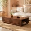 Weston Sheesham Wood Twin Arch Coffee Table in Walnut Finish