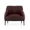 Odette Lounge Chair In Burgundy Leather