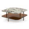 Paloma Square Marble Coffee Table in Saturn Spanish Ceramic Finish