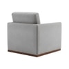 Bobby Boucle Fabric Lounge Chair in White Colour
