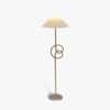 Knot Handicrafted Floor Lamp in Brushed shiny crome finish and White Colour