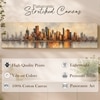 Modern Urban Skyline Canvas Wall Art 12 x 46 Inch