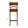 Zewar Sheesham Wood Bar Chair in Honey Oak Finish