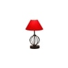 Amira Red cotton Table lamp with Iron Base