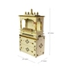 D'Dass Multi Color Mdf and Sheesham Wooden Temple With Cabinet For Pooja