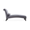 Knup Velvet Chaise Launger in Grey Colour