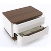 Baltoro Engineered Wood Bedside Table in White Finish