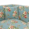 Janet 2 Seater Fabric Loveseat In Dusty Teal Glamour Colour