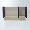 Aluminium Black Profile 3 Tinted Glass Handless Shutter  In Highland Pine Finish