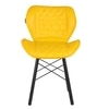 Superb Leatherette Dining Chair in Yellow Colour