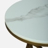 Metalvy Metal Side Table in Gold Colour